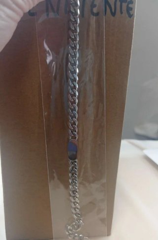 Pulsera de eslabones plateada para hombre