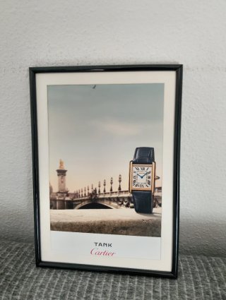 Cartier Tank Anuncio enmarcado