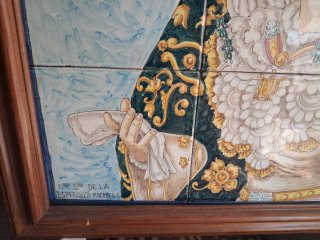 Cuadro Azulejos Virgen Macarena Grande