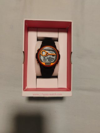 Reloj Calypso Negro y Naranja Digital