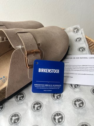 Zuecos Birkenstock Boston Taupe Talla 44