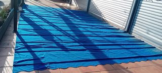 Lona de toldo palillero azul