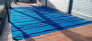 Lona de toldo palillero azul