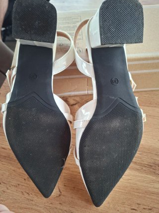 Scarpe donna eleganti sling back bianche