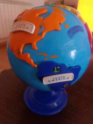 Globo terráqueo puzzle educativo infantil