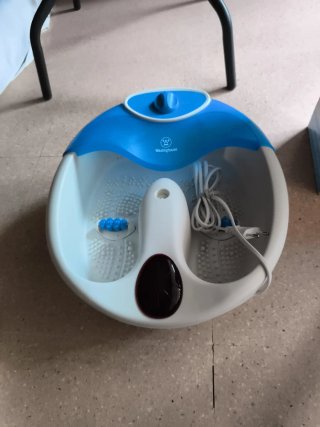 Masajeador de pies Westinghouse azul y blanco