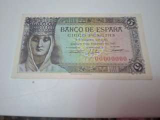 Conjunto de billetes antiguos españoles y extranje