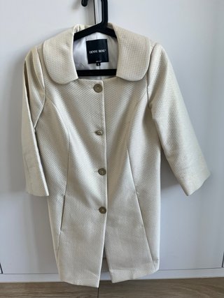 Abrigo fiesta Denny Rose Beige/Oro Talla S