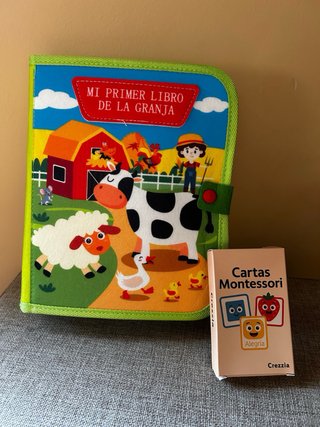 Libro Montessori con cartas