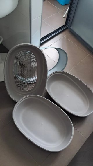 Arenero para gatos ovalado