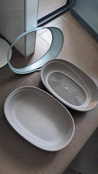 Arenero para gatos ovalado