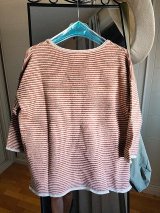 Jersey Cortefiel rayas lurex manga francesa L