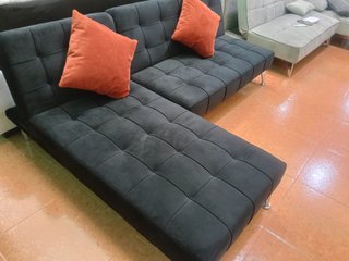 Sofá Cama Negro Terciopelo