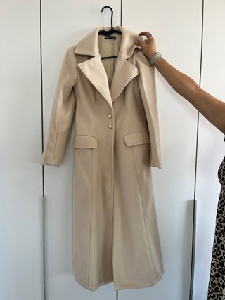 Abrigo largo beige