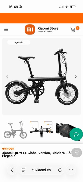 Bici Eléctrica Xiaomi Plegable nueva