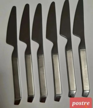 Lote 35 cubiertos cuchillo y tenedor Mariscal