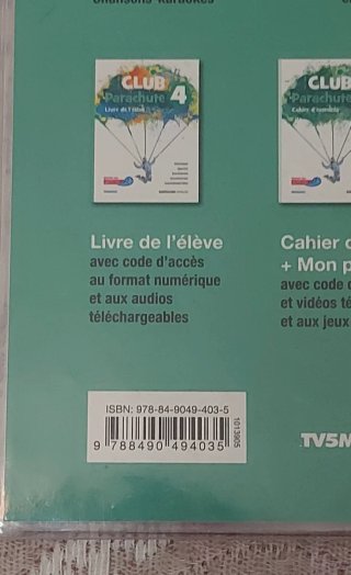 Club Parachute 4, méthode de français Livre de ...