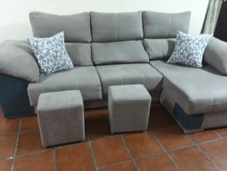 Sofá Chaise Longue Grande Gris
