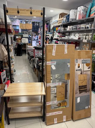 Perchero Zapatero Metálico y Madera