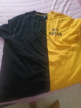Camiseta hombre manga corta bicolor