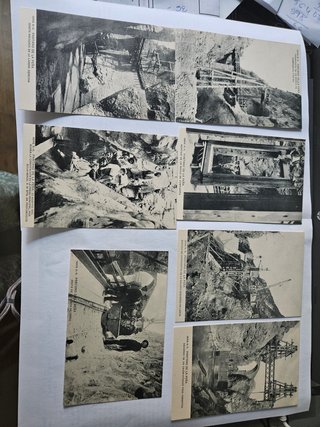 84 Postales Construcción Pantano 1900