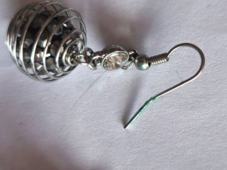 Pendientes jaula con brillantes