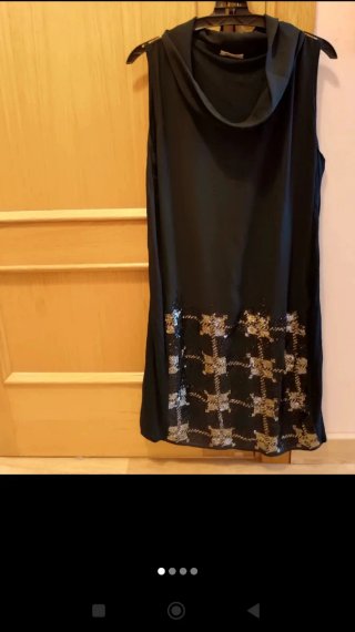 Vestido negro de fiesta usado solo una vez