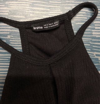 Top Bershka Negro Talla S