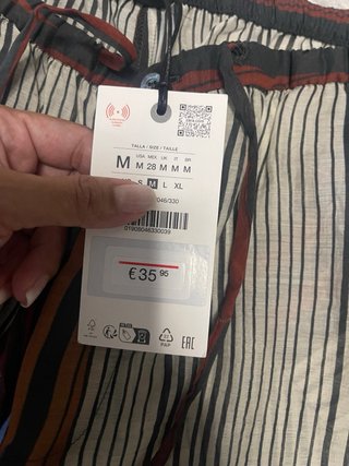 Pantalón Pijama Rayas Zara Talla Única