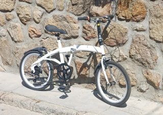 Bicicleta Plegable Blanca