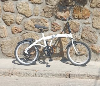 Bicicleta Plegable Blanca