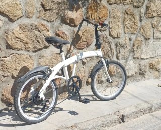 Bicicleta Plegable Blanca
