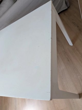 VENDO MESA DE COMEDOR EXTENSIBLE, COLOR BLANCO