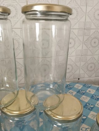 15 tarros de cristal con tapa metálica