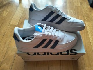 Zapatillas Adidas Hombre Blancas y Azules