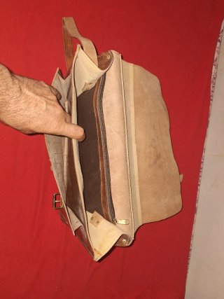 Maletín cuero vintage hombre para oficina/clase