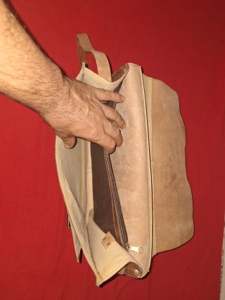 Maletín cuero vintage hombre para oficina/clase