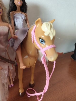 Lote Barbies y Caballos.