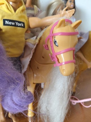 Lote Barbies y Caballos.
