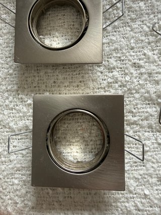 7 Aros Plata Halógenos + bombillas + casquillos