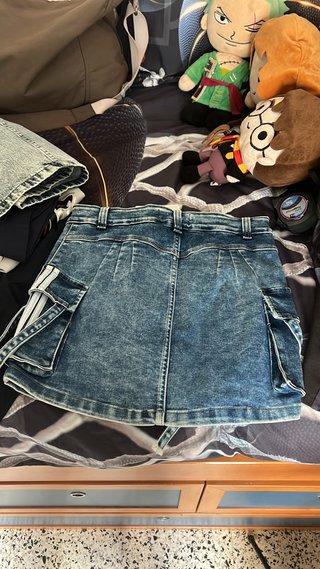 Faldas pantalón vaquera desgastada