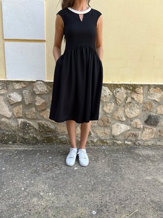 Vestido El Ganso negro midi