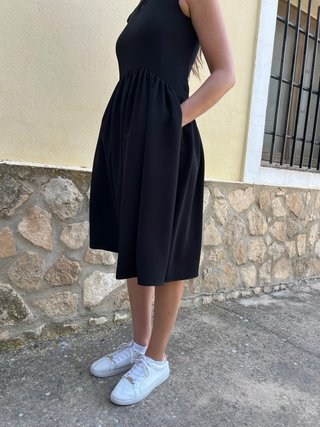 Vestido El Ganso negro midi