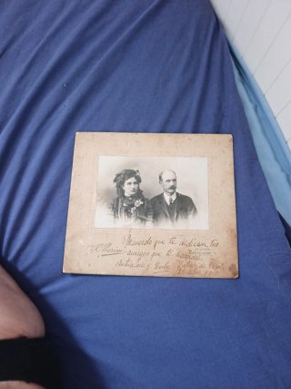 Fotografía antigua pareja 1909