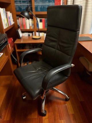 Butaca Sillón de Dirección Ejecutivo Piel Negra