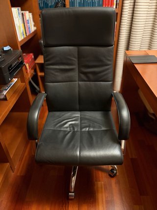 Butaca Sillón de Dirección Ejecutivo Piel Negra