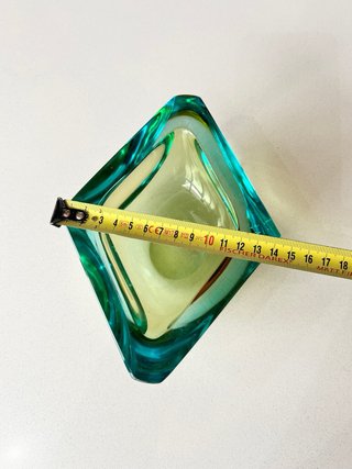 Cuenco/Cenicero Murano 60s Azul/Amarillo