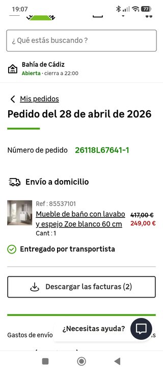 Lavabo blanco sin abrir