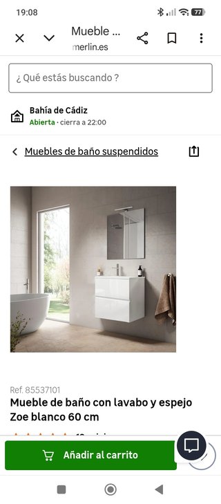 Lavabo blanco sin abrir