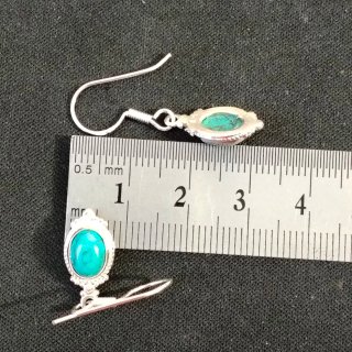Pendientes Plata 925 con Turquesa Ovalada